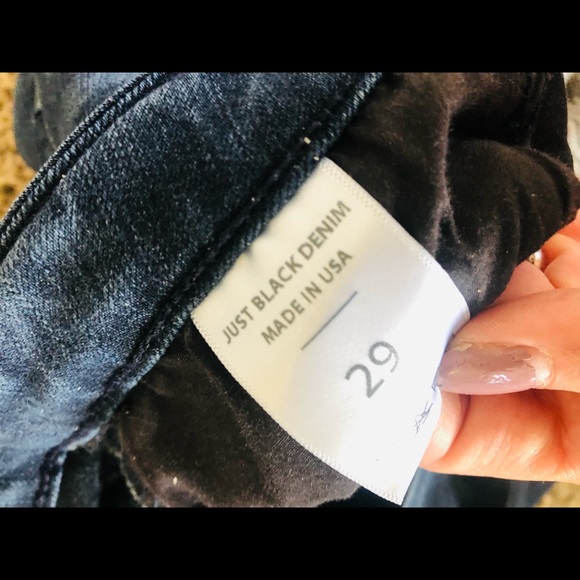 Just Black Denim size 29 high rise indigo blue bootcut flare jeans - Picture 5 of 6